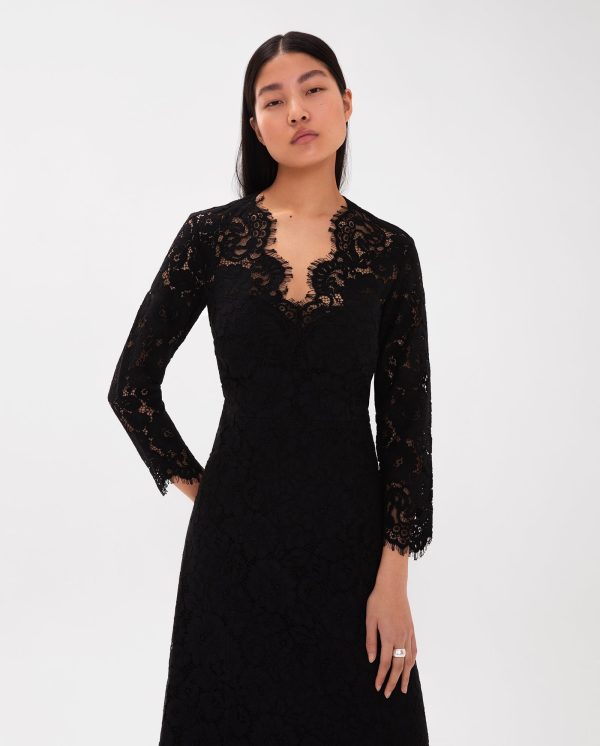 Flared Midi Lace Dress Zu verkaufen – Bild 2