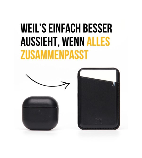 Set Hülle + Wallet | Leder Hülle für dein iPhone + Leder Wallet mit MagSafe Schwarz Rabatt – Bild 5