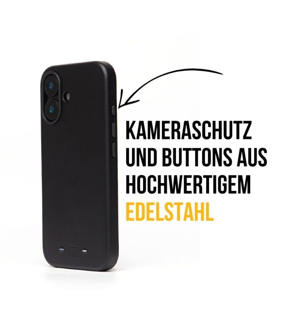 SET HÜLLE + BAND | HÜLLE FÜR DEIN IPHONE + SCHICKES KALBLEDERBAND, SCHWARZ Rabatt – Bild 4